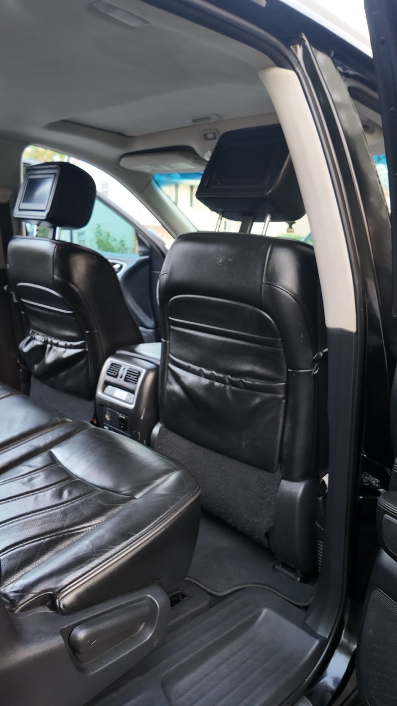After: the same rear seats cleared, cleaned and conditioned